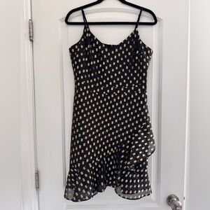 Banana Republic Black Dress with Gold Accents